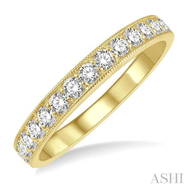 Diamond Milgrain Wedding Band Blue Heron Jewelry Company Poulsbo, WA