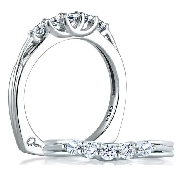 Curved Diamond Wedding Band Blue Heron Jewelry Company Poulsbo, WA