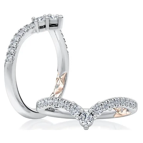 Round Diamond Chevron Ring Blue Heron Jewelry Company Poulsbo, WA