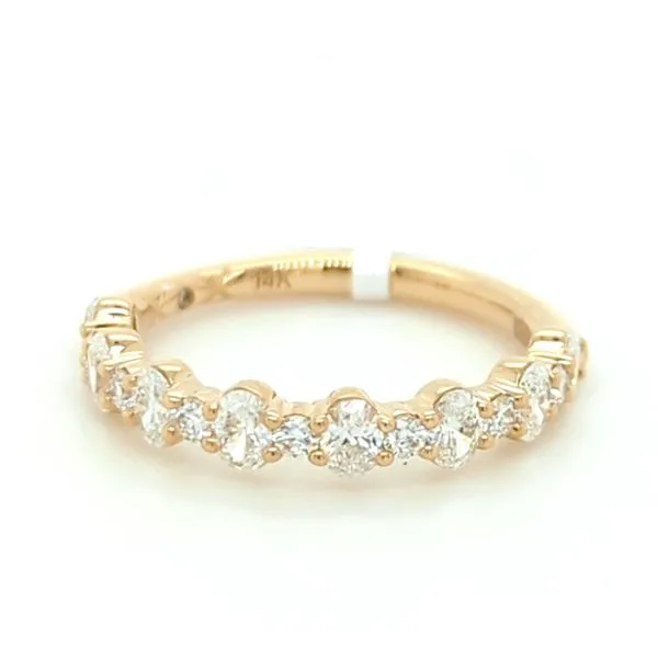 Oval & Round Diamond 14k Yellow Gold Wedding Ring Blue Heron Jewelry Company Poulsbo, WA