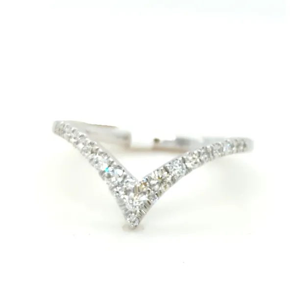 White Gold Chevron Diamond Band Blue Heron Jewelry Company Poulsbo, WA
