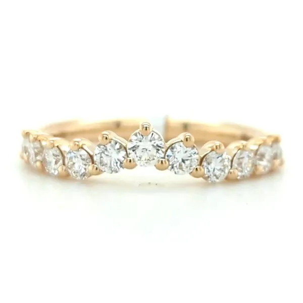 Round Diamond Curved Wedding Ring Blue Heron Jewelry Company Poulsbo, WA