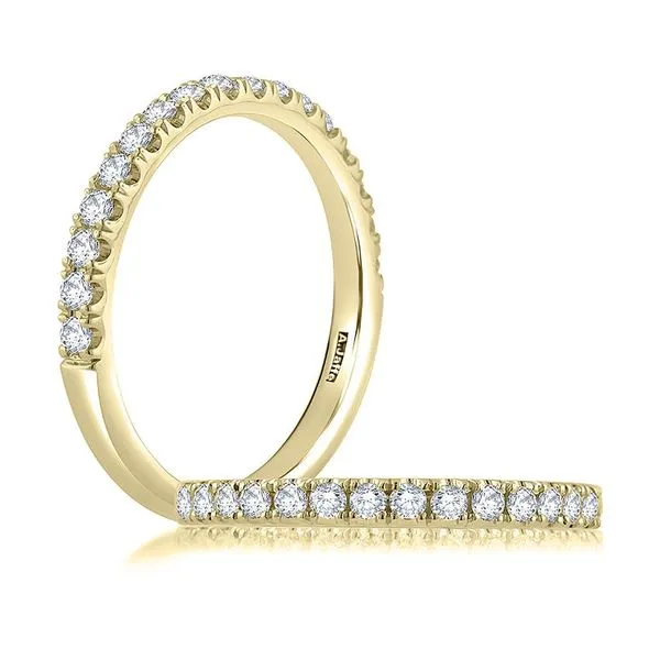 14k Gold Half-Eternity Diamond Band Blue Heron Jewelry Company Poulsbo, WA