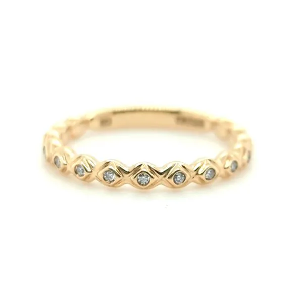 14k Yellow Gold Diamond Wave Band Blue Heron Jewelry Company Poulsbo, WA