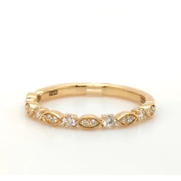 14k Gold Round Diamond Stackable Band Blue Heron Jewelry Company Poulsbo, WA