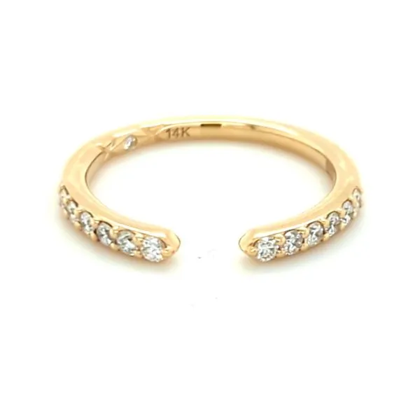 14k Yellow Gold Open Cuff Diamond Ring Blue Heron Jewelry Company Poulsbo, WA