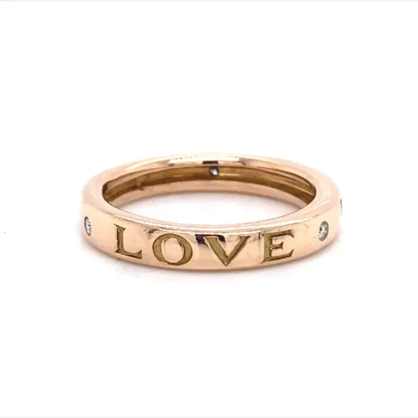 Rose Gold Love Ring with Diamond Accents Blue Heron Jewelry Company Poulsbo, WA