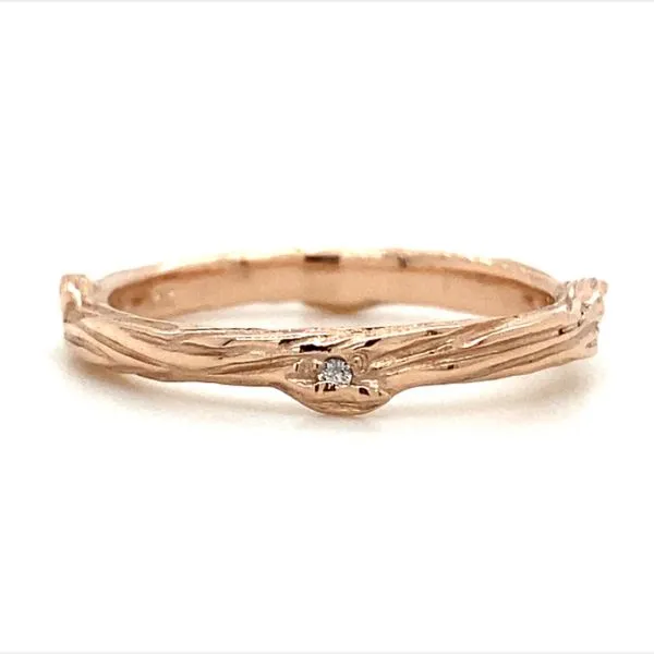 Twig Slim Rose Gold Diamond Band Blue Heron Jewelry Company Poulsbo, WA