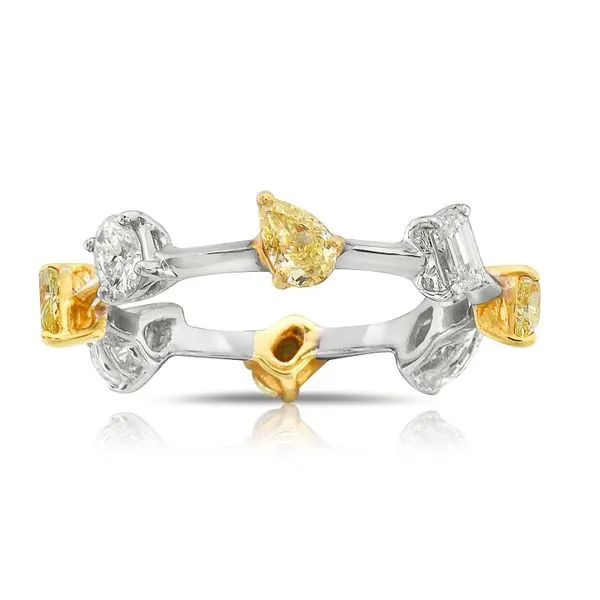 Mixed Shape White & Yellow Diamond Ring Blue Heron Jewelry Company Poulsbo, WA