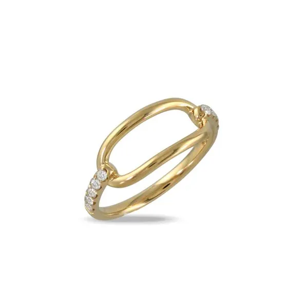 Diamond Oval 18k Yellow Gold Ring Blue Heron Jewelry Company Poulsbo, WA