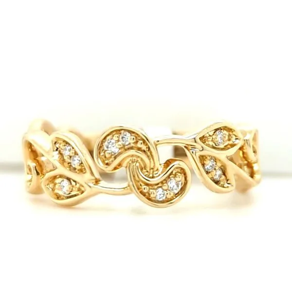 Diamond Leaf & Vine Ring Blue Heron Jewelry Company Poulsbo, WA