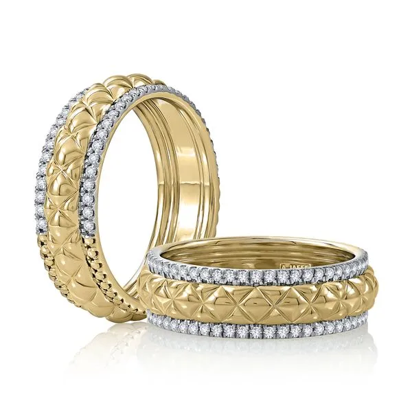 Quilted Ring With Diamond Borders Blue Heron Jewelry Company Poulsbo, WA