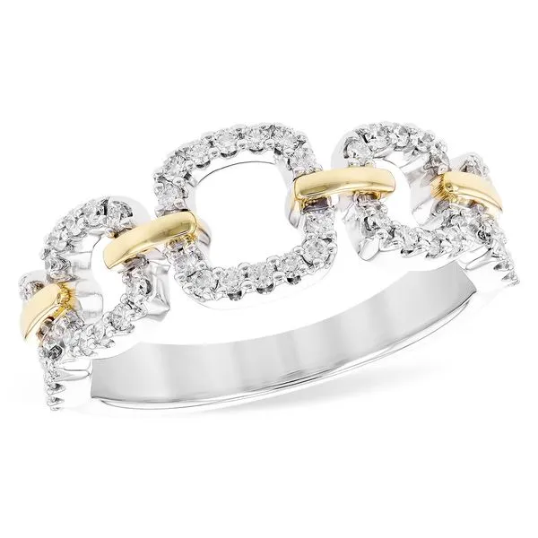 Two-Tone Diamond Open Link Ring Blue Heron Jewelry Company Poulsbo, WA