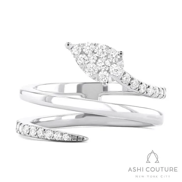 'Lovebright' Diamond Fiori Pear Wrap Ring Blue Heron Jewelry Company Poulsbo, WA