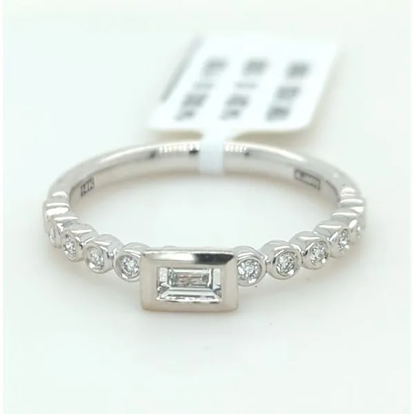 14k Gold Bezel Diamond Stacking Ring Blue Heron Jewelry Company Poulsbo, WA