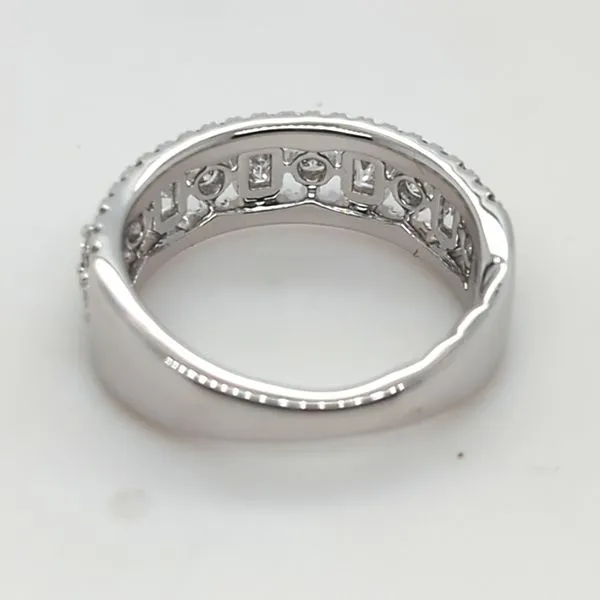 14k White Gold Openwork Diamond Statement Band Image 2 Blue Heron Jewelry Company Poulsbo, WA