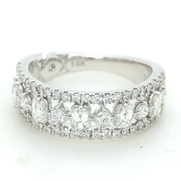 14k White Gold Openwork Diamond Statement Band Blue Heron Jewelry Company Poulsbo, WA