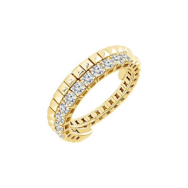 14k Yellow Gold Diamond Flexible Double-Wrap Band Blue Heron Jewelry Company Poulsbo, WA