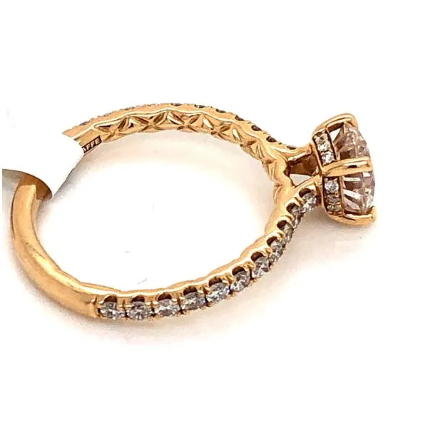 Statement Quilted Pave Yellow Gold Engagement Ring Image 2 Blue Heron Jewelry Company Poulsbo, WA