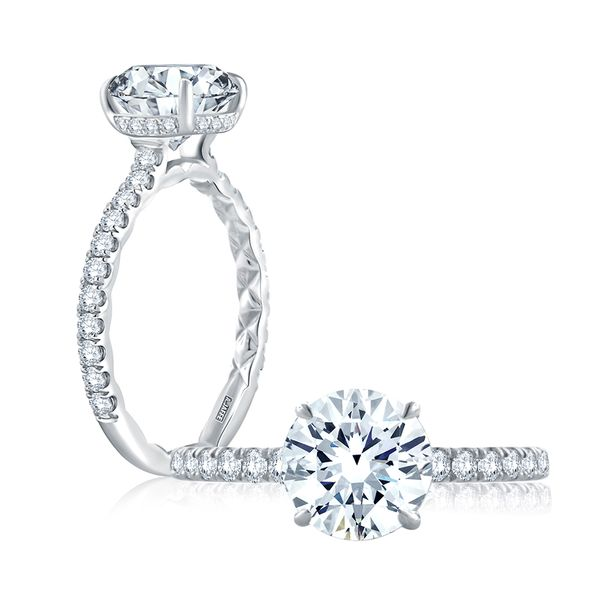 Hidden Halo Diamond Engagement Ring Image 2 Blue Heron Jewelry Company Poulsbo, WA