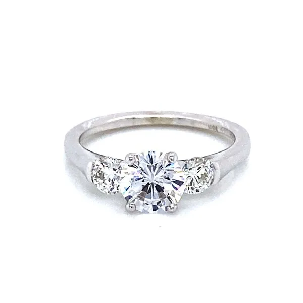 Three-Stone Semi-Mount Engagement Ring Blue Heron Jewelry Company Poulsbo, WA