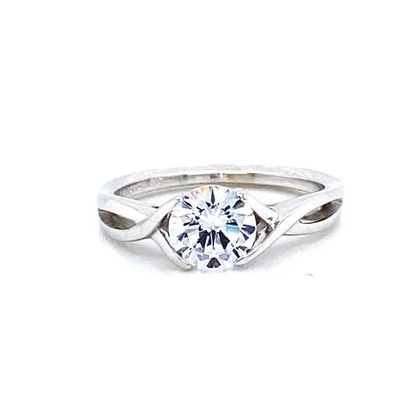 Twist Solitaire Engagement Ring Mounting Blue Heron Jewelry Company Poulsbo, WA