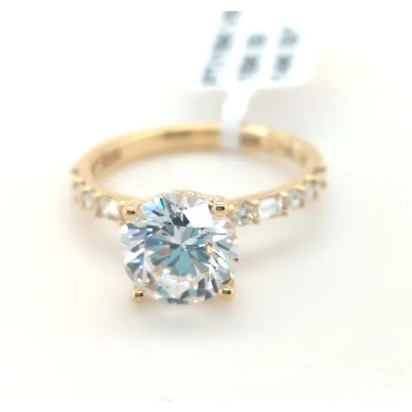14k Gold Diamond Semi-Mount Ring w/ 2.00ct Round CZ Blue Heron Jewelry Company Poulsbo, WA