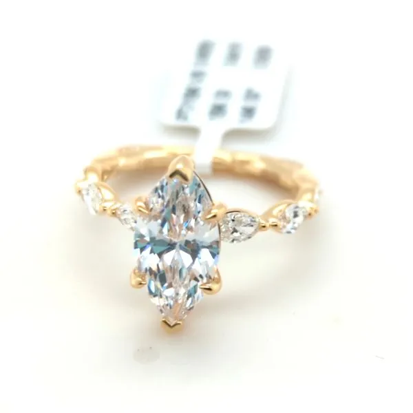 14k Gold Euroshank Marquise Diamond Semi-Mount Ring Blue Heron Jewelry Company Poulsbo, WA