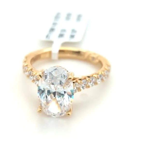 14k Gold Diamond Semi-Mount Ring w/ 2.00ct Oval CZ Blue Heron Jewelry Company Poulsbo, WA