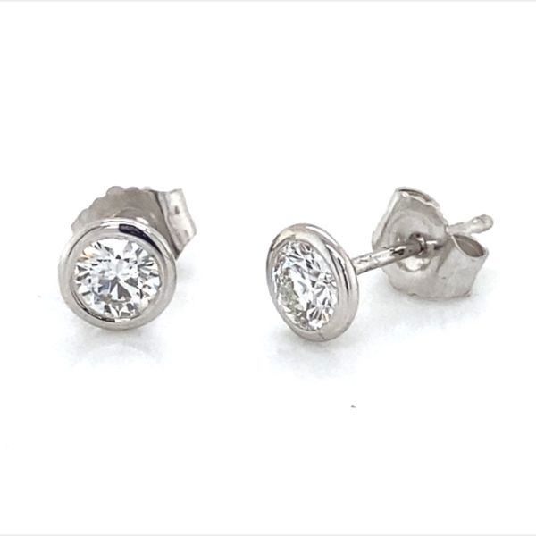 0.38ctw Diamond Bezel Stud Earrings Blue Heron Jewelry Company Poulsbo, WA