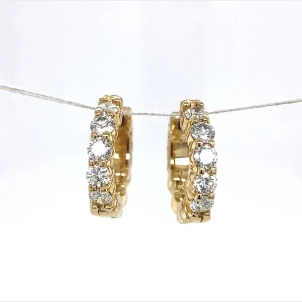 Diamond Hoop Gold Earrings Blue Heron Jewelry Company Poulsbo, WA