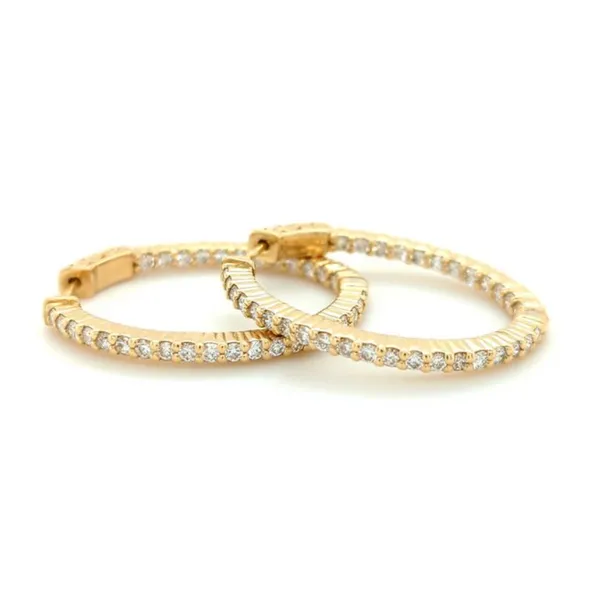 Diamond Inside-Out Hoop Earrings Blue Heron Jewelry Company Poulsbo, WA