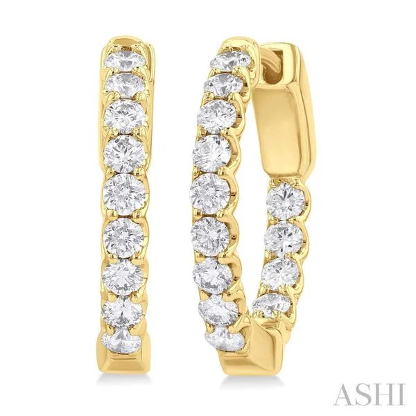 Inside-Out Diamond Hoop Earrings Blue Heron Jewelry Company Poulsbo, WA
