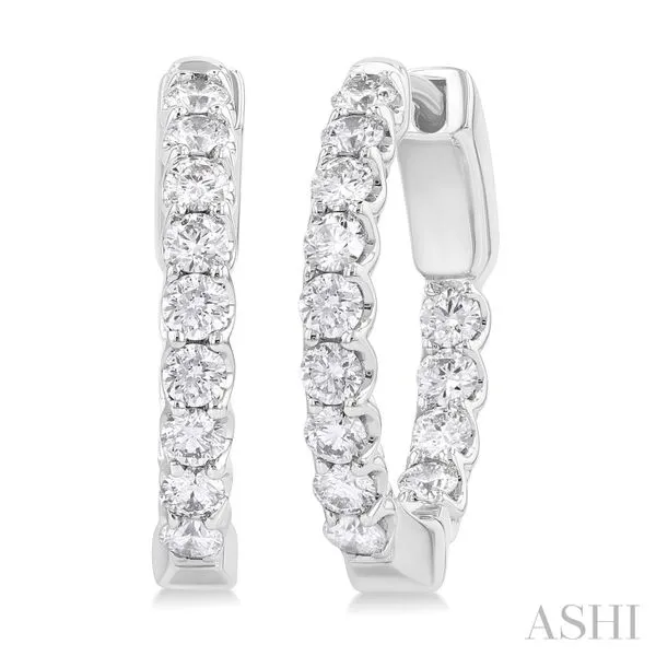 Inside-Out Diamond Hoop Earrings Blue Heron Jewelry Company Poulsbo, WA
