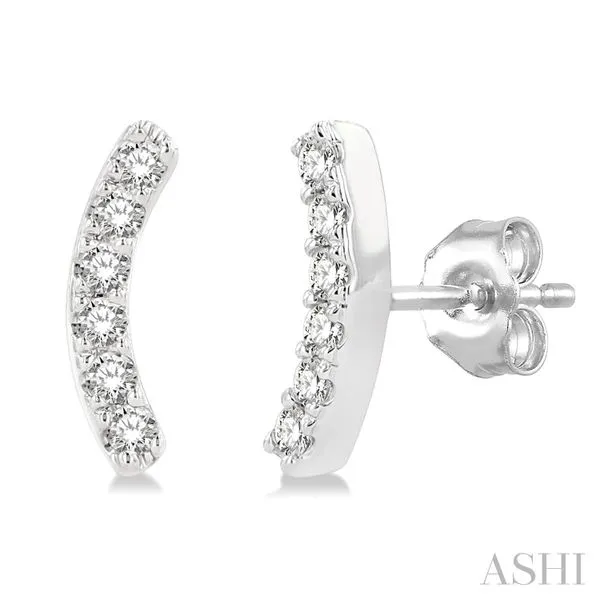 Diamond Parentheses Stud Earrings Blue Heron Jewelry Company Poulsbo, WA