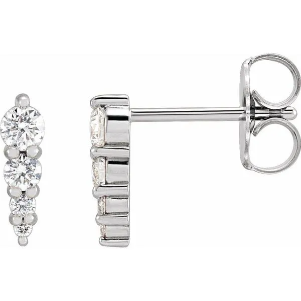 Graduated Diamond Bar Earrings Blue Heron Jewelry Company Poulsbo, WA