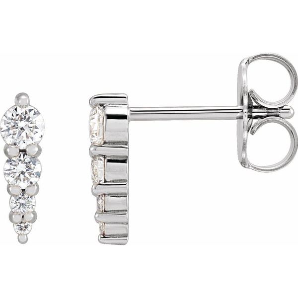 Graduated Diamond Bar Earrings Blue Heron Jewelry Company Poulsbo, WA