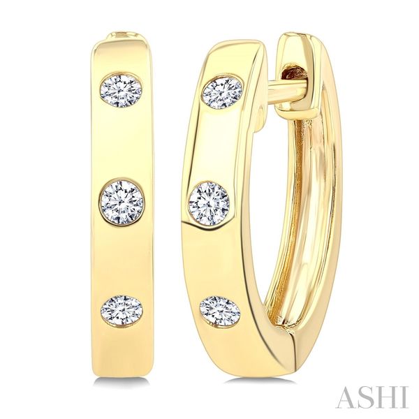 10k Gold Petite Diamond Fashion Hoop Earrings Blue Heron Jewelry Company Poulsbo, WA