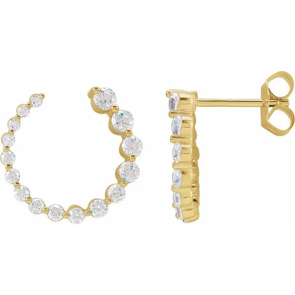 Lab-Grown Diamond Twisted Hoop Earrings Blue Heron Jewelry Company Poulsbo, WA