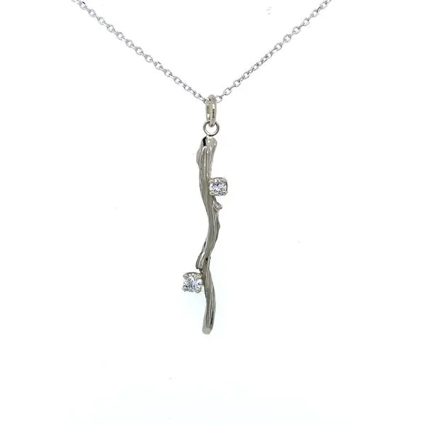 Twig Branch Diamond Drop Pendant Blue Heron Jewelry Company Poulsbo, WA