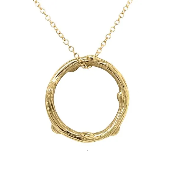 Twig Circle Diamond Floating Pendant Blue Heron Jewelry Company Poulsbo, WA