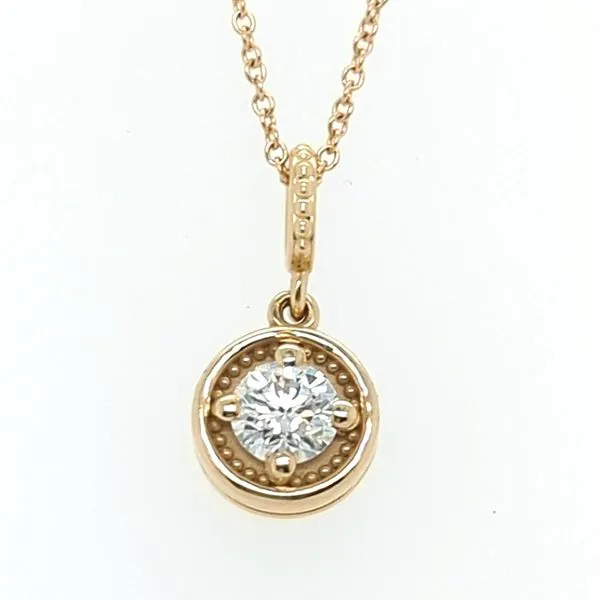 Modern Diamond .50ct Dangle 14KY Pendant Blue Heron Jewelry Company Poulsbo, WA
