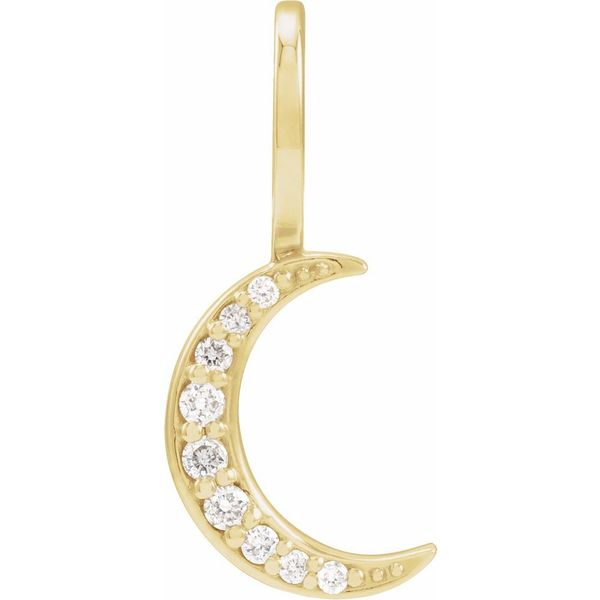 Diamond Crescent Moon Pendant Blue Heron Jewelry Company Poulsbo, WA