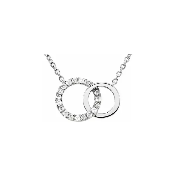 Interlocking Circles Diamond Necklace Blue Heron Jewelry Company Poulsbo, WA