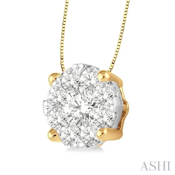 Lovebright Round Diamond Necklace Image 2 Blue Heron Jewelry Company Poulsbo, WA