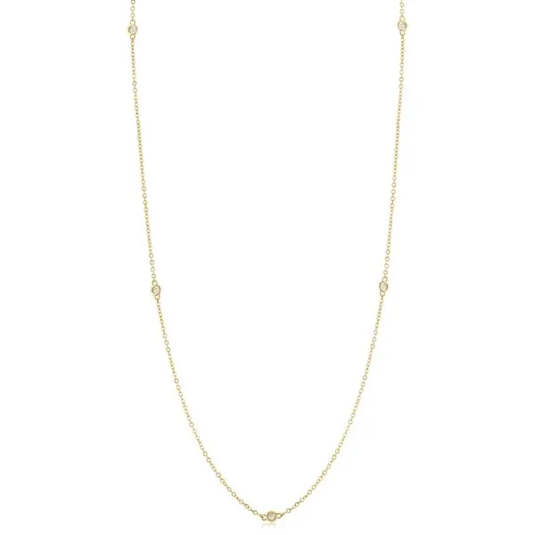 Diamond Bezel-Set Station Necklace Blue Heron Jewelry Company Poulsbo, WA