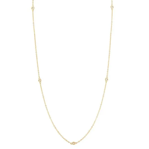 Diamond Bezel-Set Station Necklace Blue Heron Jewelry Company Poulsbo, WA