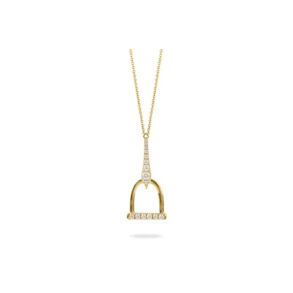 Diamond Stirrup Necklace Blue Heron Jewelry Company Poulsbo, WA