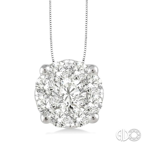 Lovebright Round Diamond Necklace Blue Heron Jewelry Company Poulsbo, WA