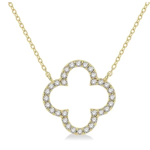 Diamond Quatrefoil Necklace 18